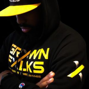 Grxwn Fxlks Black Logo Hoodie